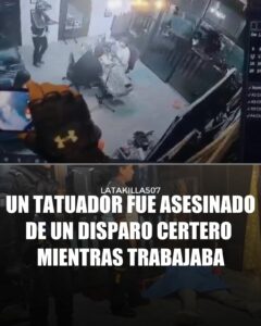 Un tatuador fue asesinado de un disparo certero mientras trabajaba en un estudio