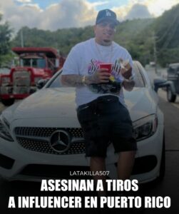 Asesinan a tiros a influencer en Puerto Rico