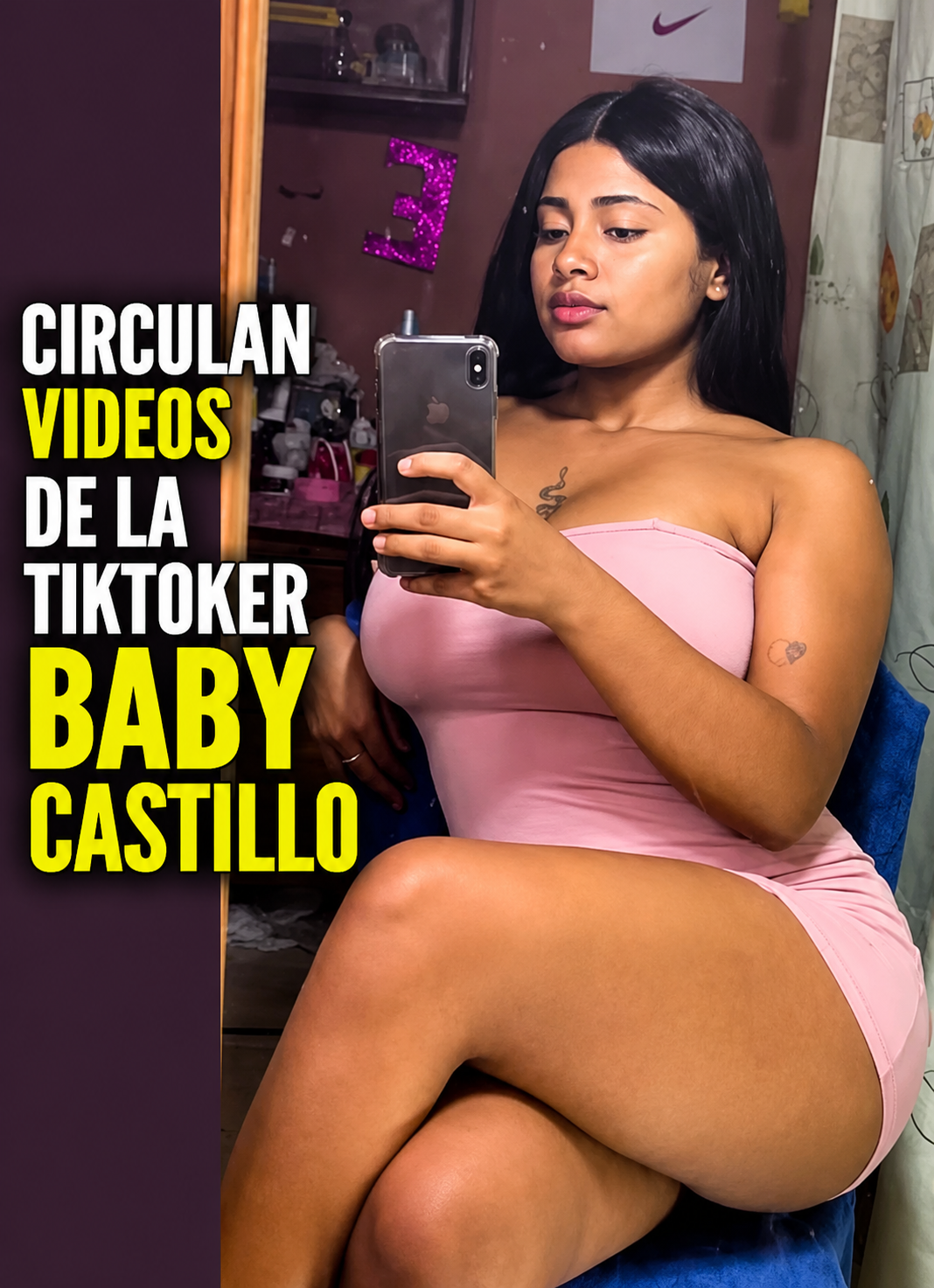 Circulan videos de la tiktoker Baby Castillo en redes sociales