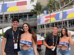 Circulan videos de creadora de contenido del mundial con fanáticos