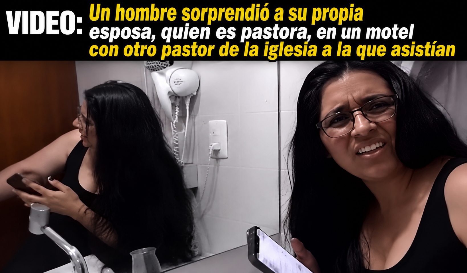 VIDEO: Hombre habría sorprendido a su esposa, una pastora, en un motel con otro pastor